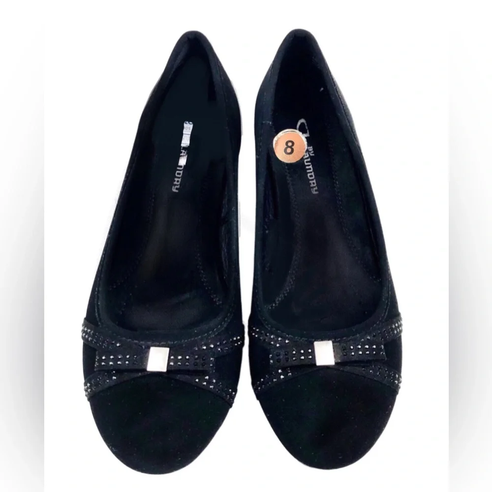 Chinese Laundry Womans Black Faux Suede Loafer 8M